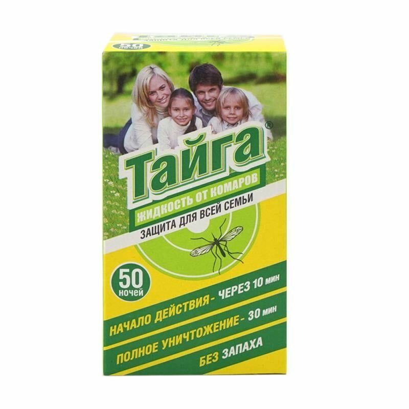 Средство инсектицидное "Жидкость от комаров" Тайга 50 ночей