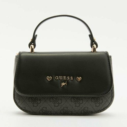 Сумка GUESS, черный small woman leather shoulder bags green weave crossbody bag female designer brand handbags bolsas fashion ladies flap bag sac