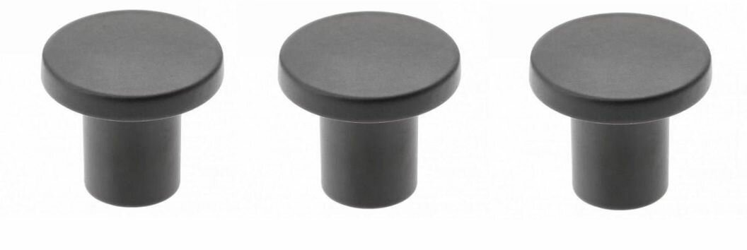 фото Комплект из 3 мебельных ручек-кнопок SPOT, черный матовый, GTV
