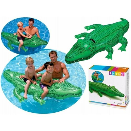 Надувной детский матрас игрушка крокодил / 168х86 / 3+ игрушка надувная брахиозавр 71х40 см пвх
