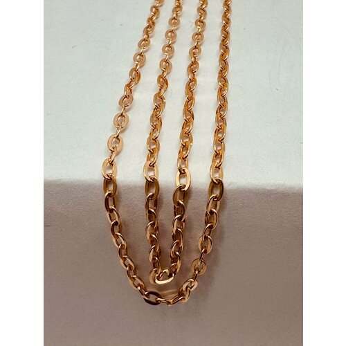 Цепь Костромской цепевязальный завод, красное золото, 585 проба, длина 50 см, средний вес 1.28 г