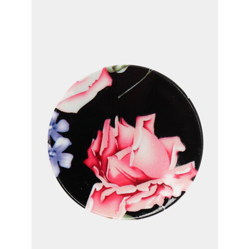 попсокет дизайнерский универсальный гранат Поп сокеты с цветочками, Цвет Черный