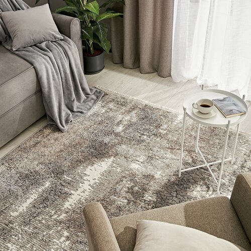 Ковер полиэстер Премиум 83615_22 80x150 см цвет бежевый 5720₽