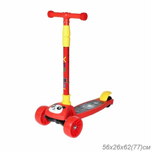 Самокат трехколесный для детей от 2 до 7 лет COMIRON Yeenot Панда складной светящиеся колеса 2959₽