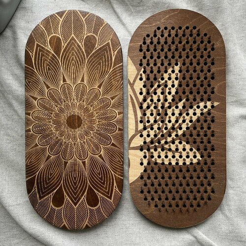 Динамическая доска садху Лепестки с оцинкованными гвоздями-пулями шаг гвоздей 10мм 4990₽