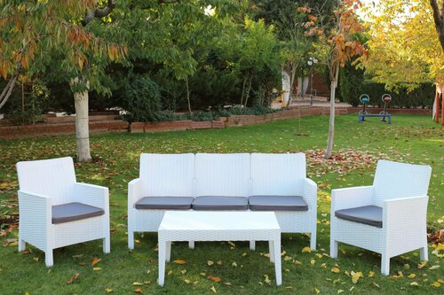 Набор мебели Nova 3-Seater Lounge для террасы PRIME цвет: белый