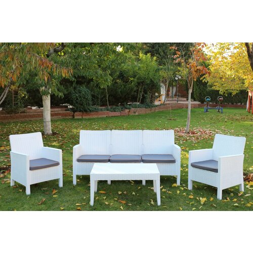 Набор мебели Nova 3-Seater Lounge для террасы PRIME цвет: белый