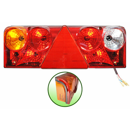 Фонарь задний правый с кабелем (EUROSTAR II, желтый поворотник)