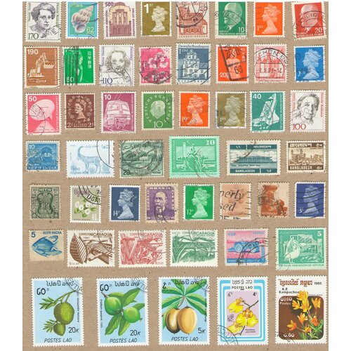 Набор №38 почтовых марок разных стран мира, 49 марок. Гашеные. набор 14 почтовых марок разных стран мира 17 марок в хорошем состоянии гашеные
