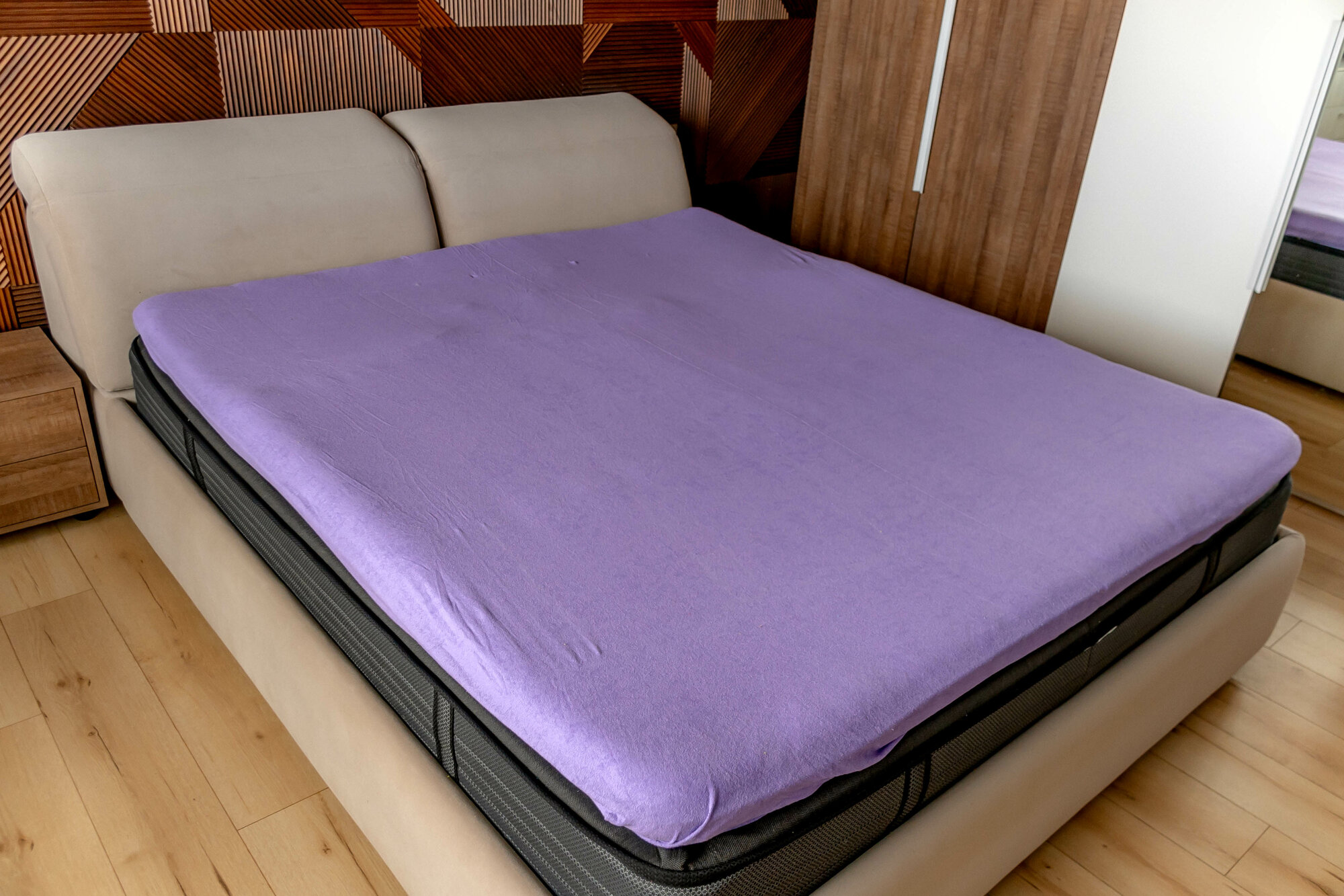 фото Простыня на резинке Махра Элис Текстиль: Сирень