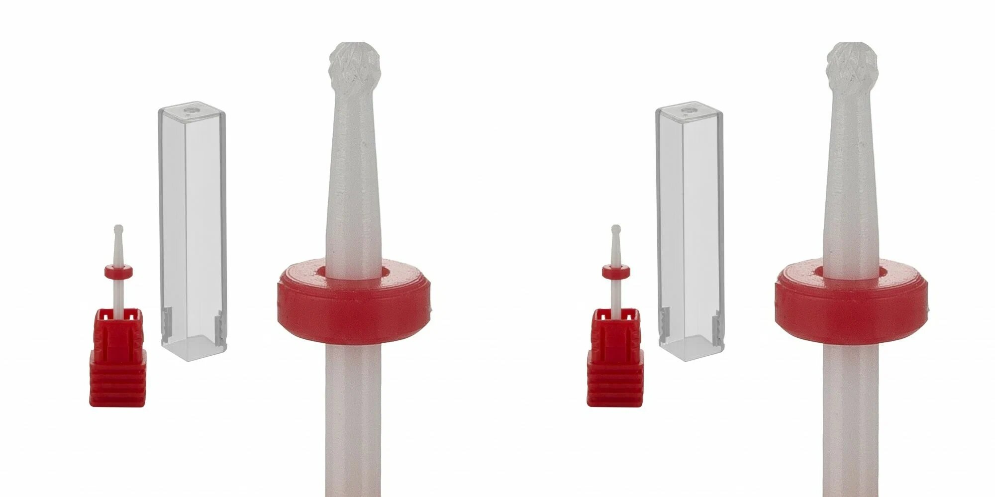 Фреза Nail Art керамическая, шаровидная, красный, 2 шт