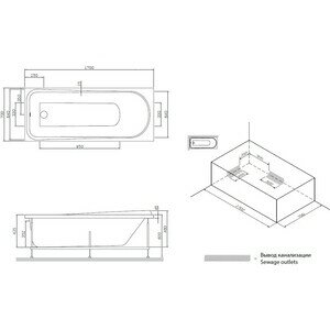 Каркас для ванны Am.Pm Like 170х70 см W80A-170-070W-R - фото №13