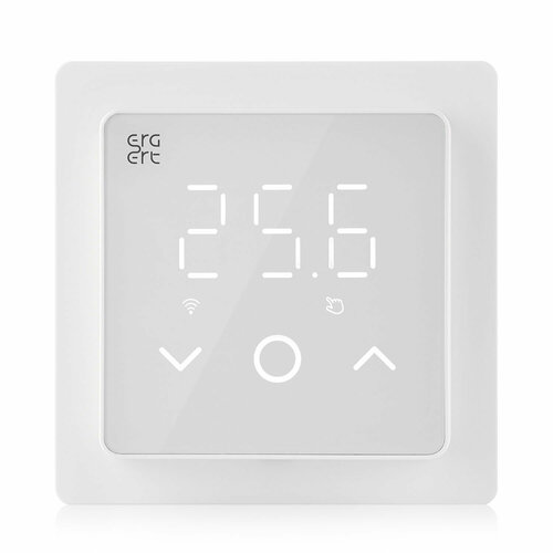 Терморегулятор для теплого пола Ergert Floor Control ETR-380W Wi-Fi сенсорный White Белый 7920₽