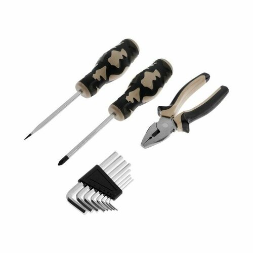 Набор инструментов в блистере тундра отвертки плоскогубцы ключи 11 предметов 1057₽