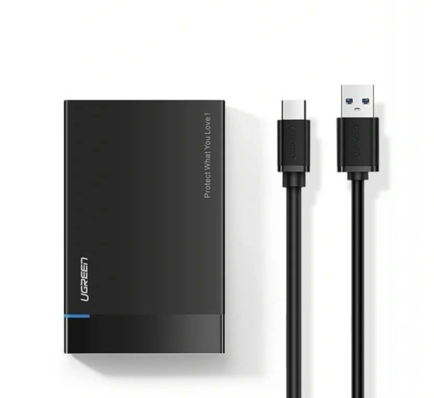 Внешний корпус Ugreen для HDD/SSD 2.5", USB 3.0, кабель USB C в комплекте (50743)