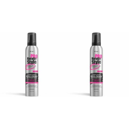 Витэкс Невесомая мусс-пенка для укладки волос Keratin Pro Style Мгновенный 200 мл 2 уп 1510₽