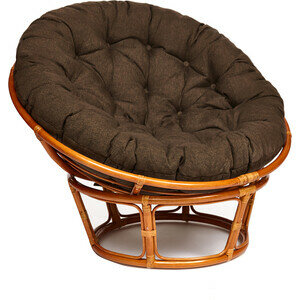 фото Кресло TetChair Papasan 23/01 W с подушкой Cognac коньяк/ткань коричневый 3М7-147