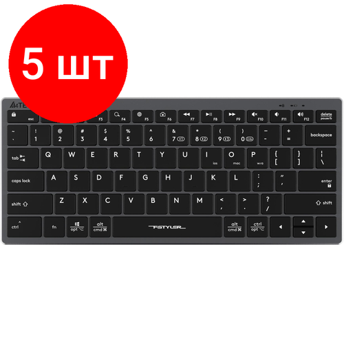 Комплект 5 штук Клавиатура A4Tech Fstyler FBX51C серый USBBT FBX51C GREY 2230000₽