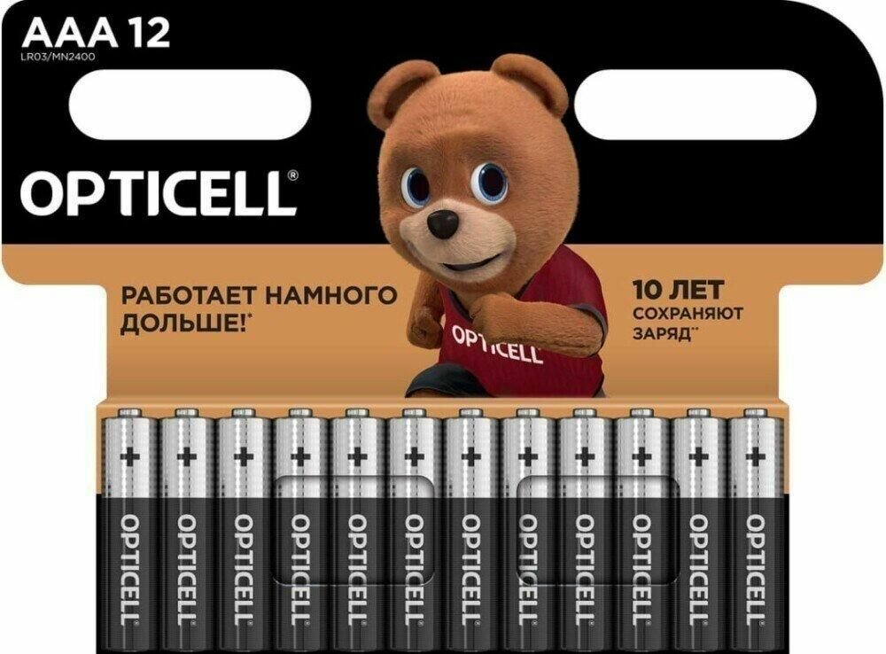 Батарейка Opticell LR03/AAA Alkaline Basic MN2400 BL12