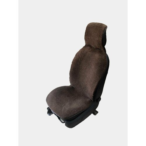 Меховые накидки из натуральной овечьей шерсти на передние сиденья автомобиля, 1шт.