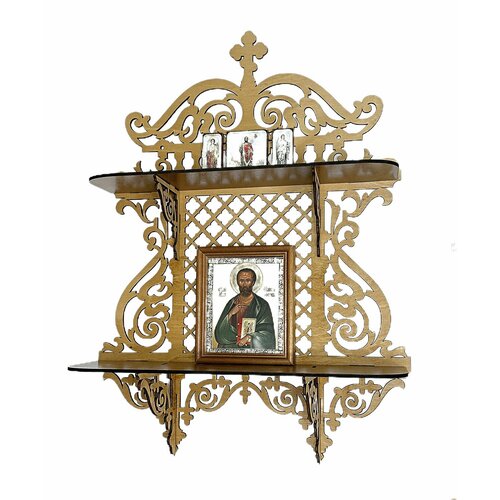 Иконостас прямой на стенный 55 см / Полка под иконы