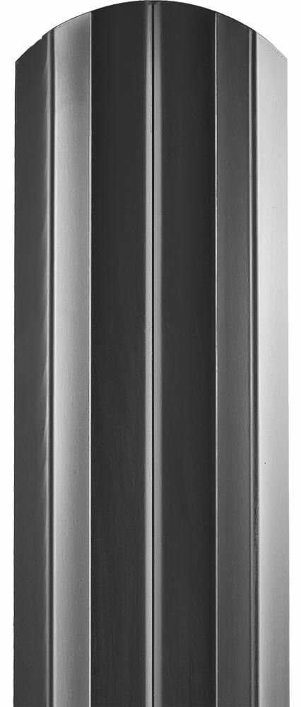 фото Штакетник PE металлический мокрый асфальт (2м) / Штакетник PE фигурный металлический мокрый асфальт (2м)