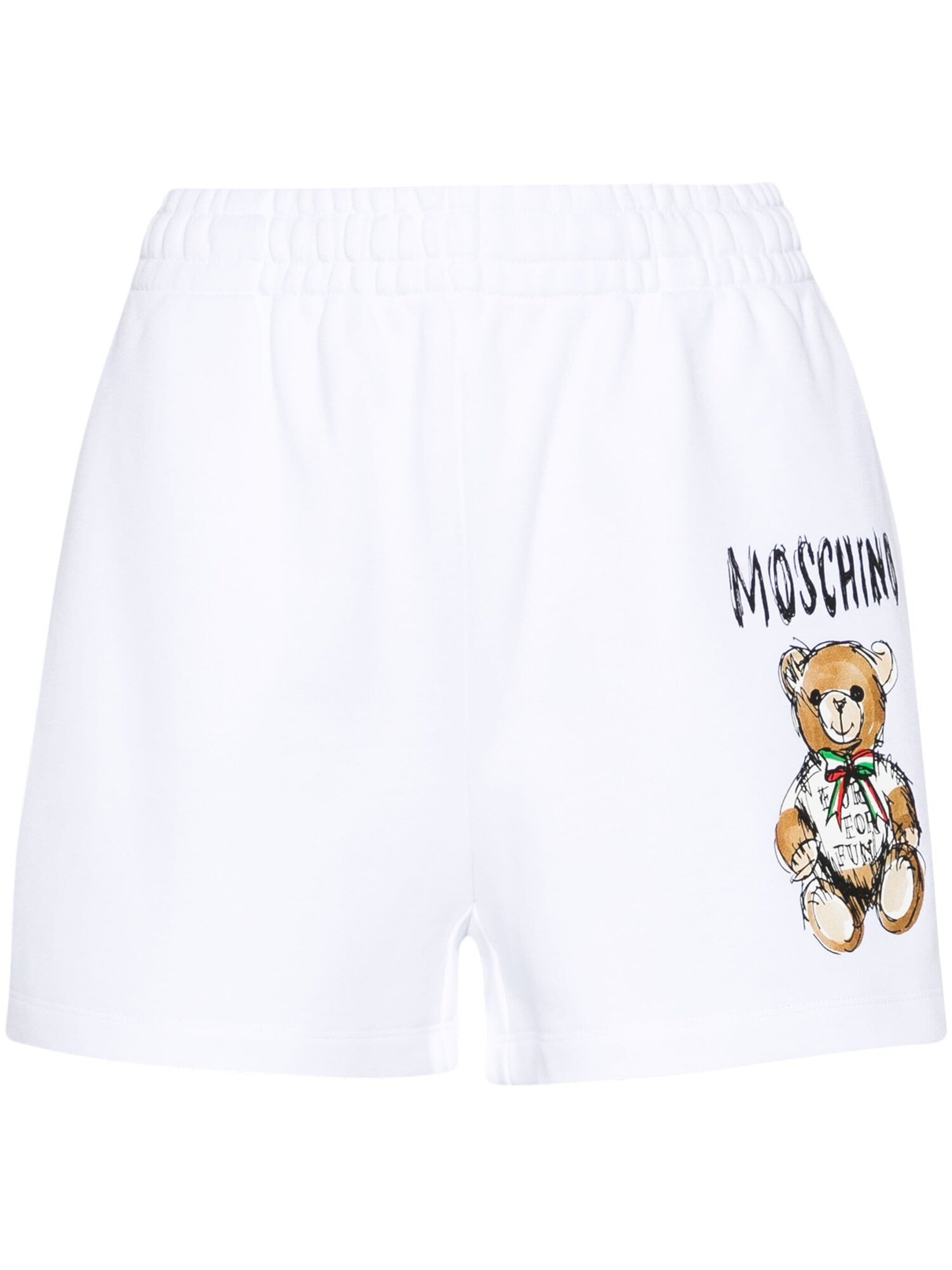 Шорты MOSCHINO Teddy Bear, размер 38 IT, серебристый