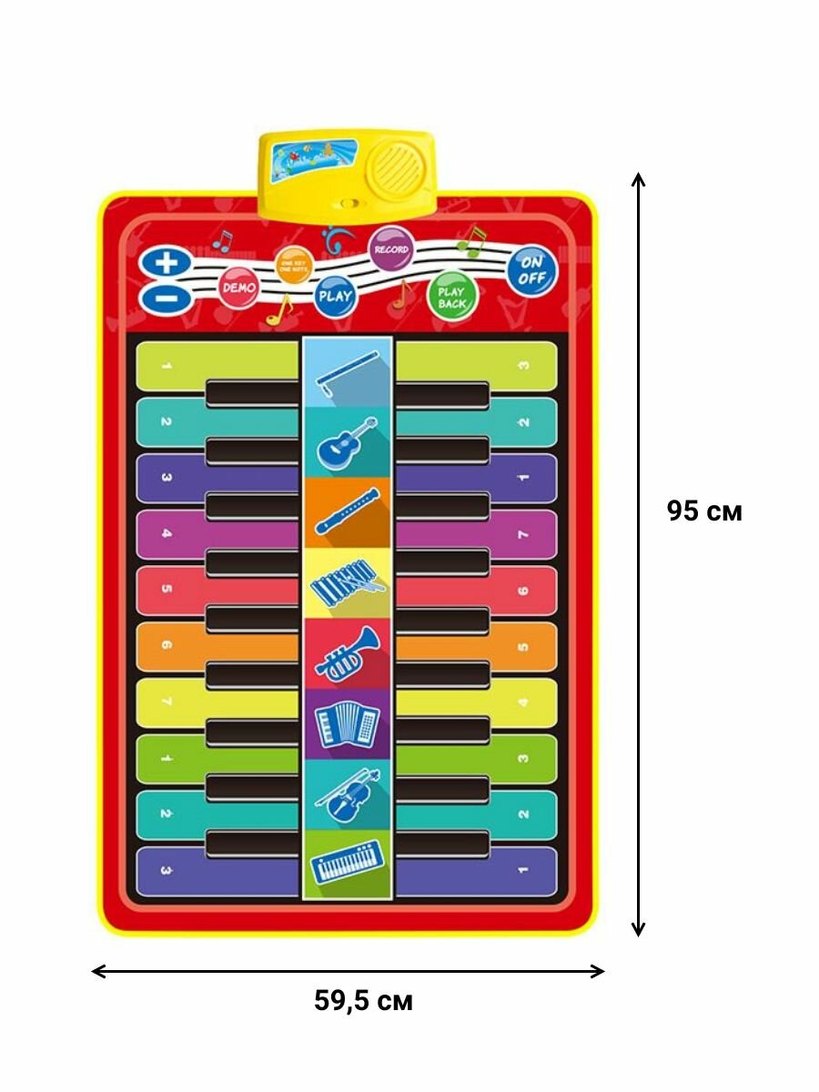 Музыкальный коврик пианино детский — фото 1