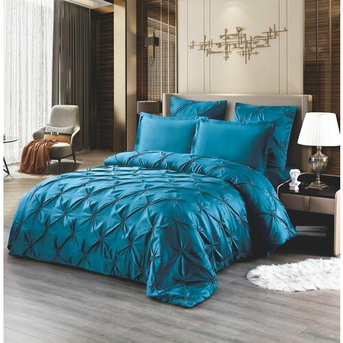 Комплект постельного белья E-shine Шелк, Евро, Карамель