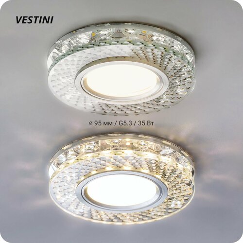 Встраиваемый точечный светильник Vestini MR-BL6086 3W 4000K с подсветкой G5.3 35Вт