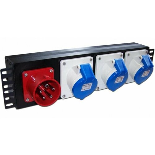 Блок розеток 19 3-фазный без выключателя 32A 380V1х3 IEC309 без шнура питания разъем IEC309 21651₽