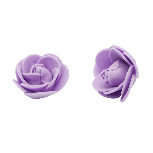 Цветочек Розочка из фоамирана 35мм уп 10шт сиреневый 176₽