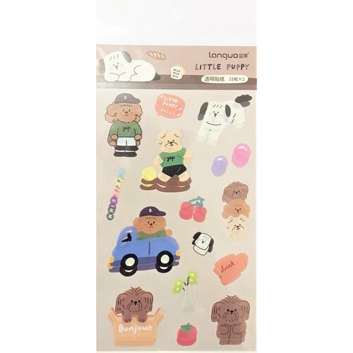 Наклейки детские набор 2 листа Собачки, в ассортименте, LG-81165