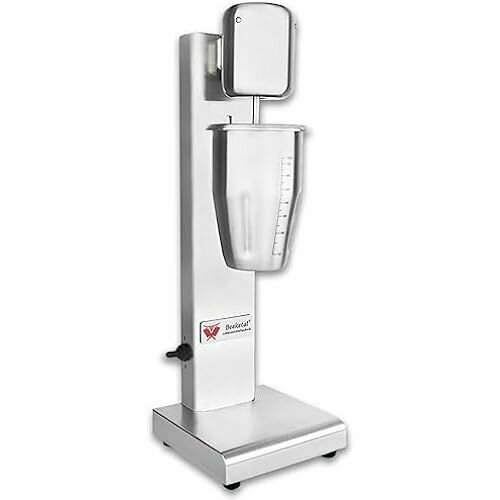 Beeketal BMS-1 Профессиональный гастро-миксер из нержавеющей стали с 2 уровнями скорости включая 2 чашки - стационарный миксер для сливочных молочных коктейлей протеиновых коктейлей коктейлей фраппе или смузи 2743400₽
