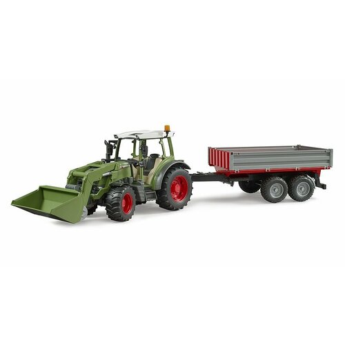 фото Трактор bruder fendt vario 211 с фронтальным погрузчиком + трейлер 02182