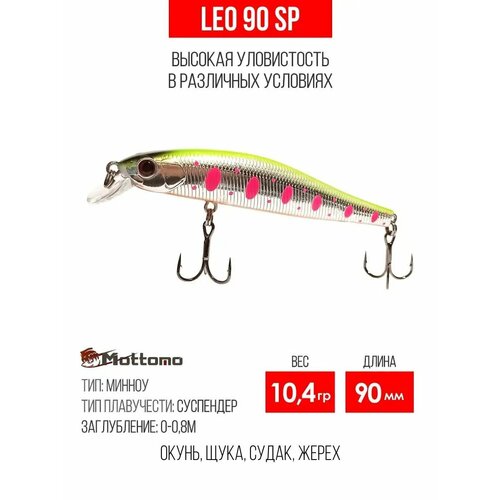 Воблер для рыбалки Mottomo Leo 90SP 10,4g приманка на щуку, сома