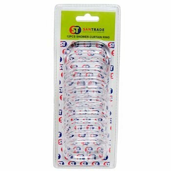 Кольца для штор прозрачные (набор 12 шт.)