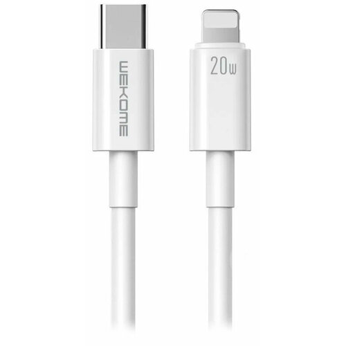 Зарядный кабель Wekome Origin Series Fast Data Cable Type-C to Lighting 1m 20W WDC-168 White 249₽