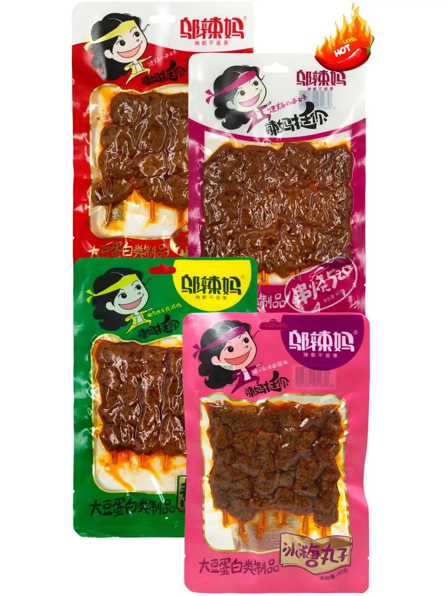 Латяо острые Шашлычки на шпажке ассорти вкусов 4 шт