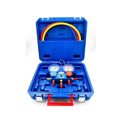 Манометрическая станция DSZH WK-P3603S (R22/134/404; 2-х вентильная; шланги 90см, упак. кейс)