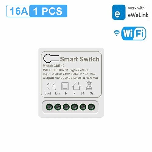 Wi-Fi модуль переключателя CBE 16A 16A-WF-1Pcs 300₽