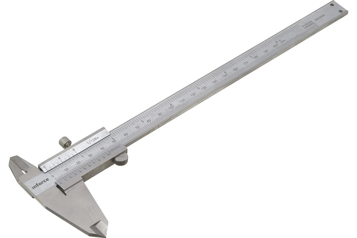 Inforce Штангенциркуль 0-200мм/0-8"*0.05мм/ 1/128" 06-11-37