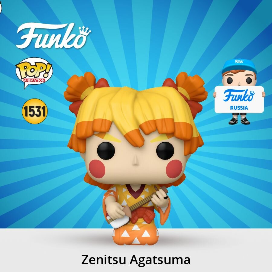 Фигурка Funko "Demon Slayer Zenitsu", коллекционная, винил, ПВХ
