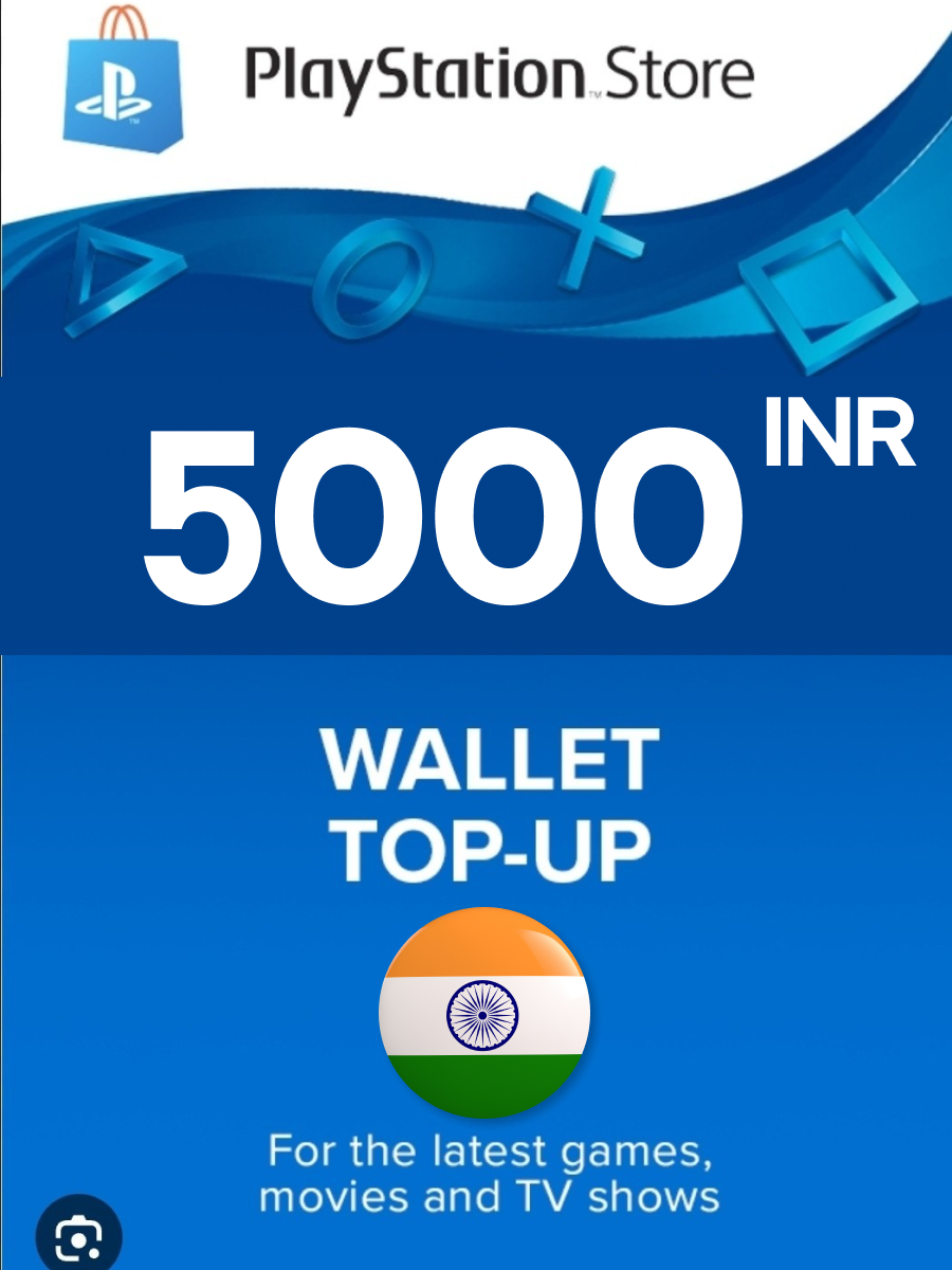 Пополнение счета PlayStation Store на 5000 рупий INR / Gift Card India / Код активации PlayStation Индия