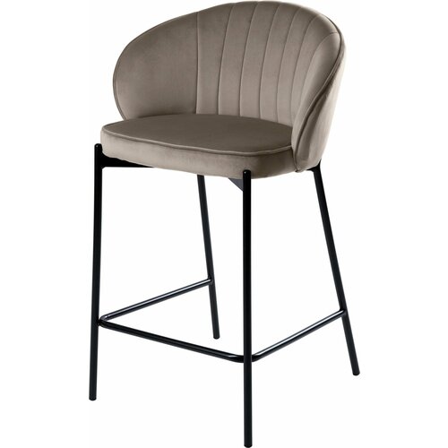 Комплект полубарных мягких стульев Миэль мокко/черный, 2 шт.