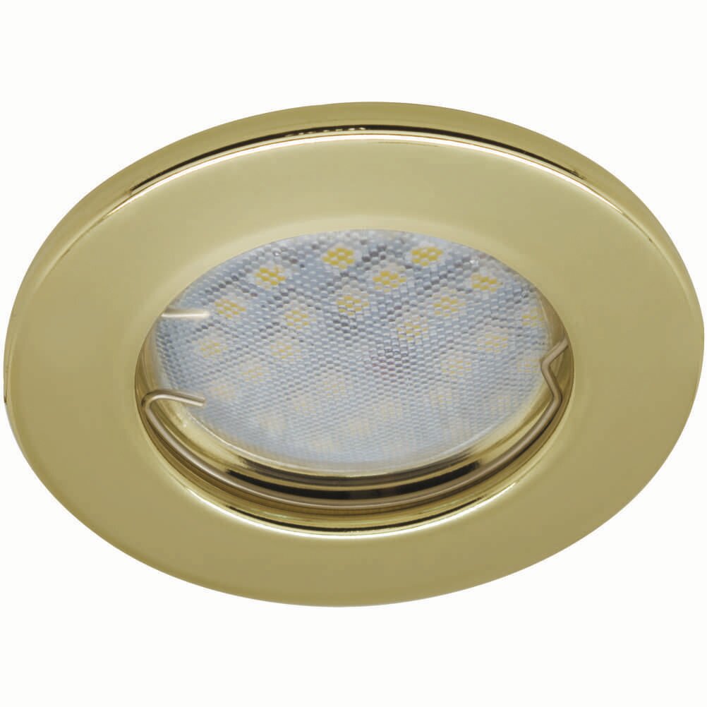Ecola Light MR16 DL90 GU5.3 Светильник встраиваемый плоский Золото (6 штук)