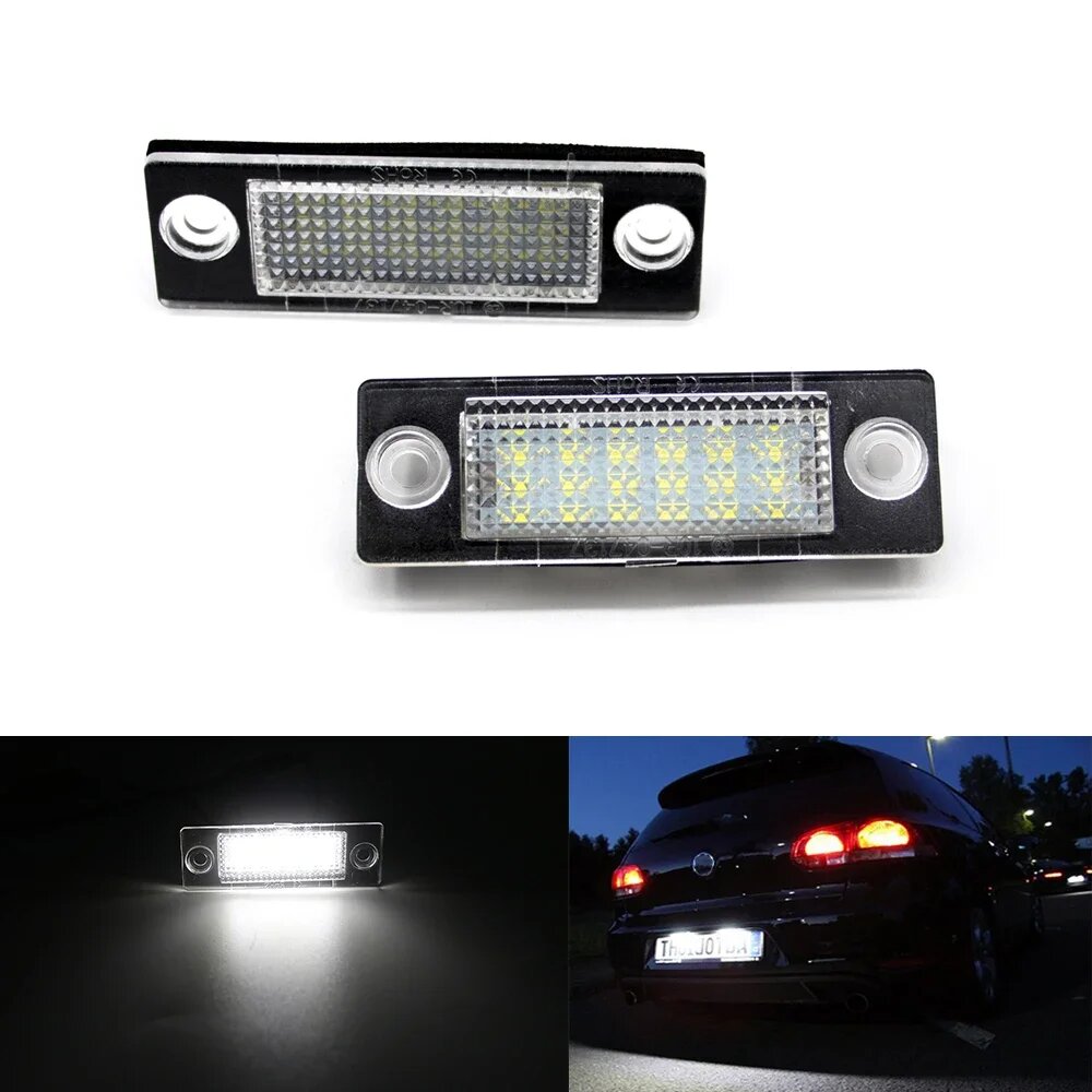 Светодиодсветильник подсветка номерного знака для VW Passat B5.5 Caddy MK3 Golf Transporter Skoda T5 T6 Touran Jetta Syncro