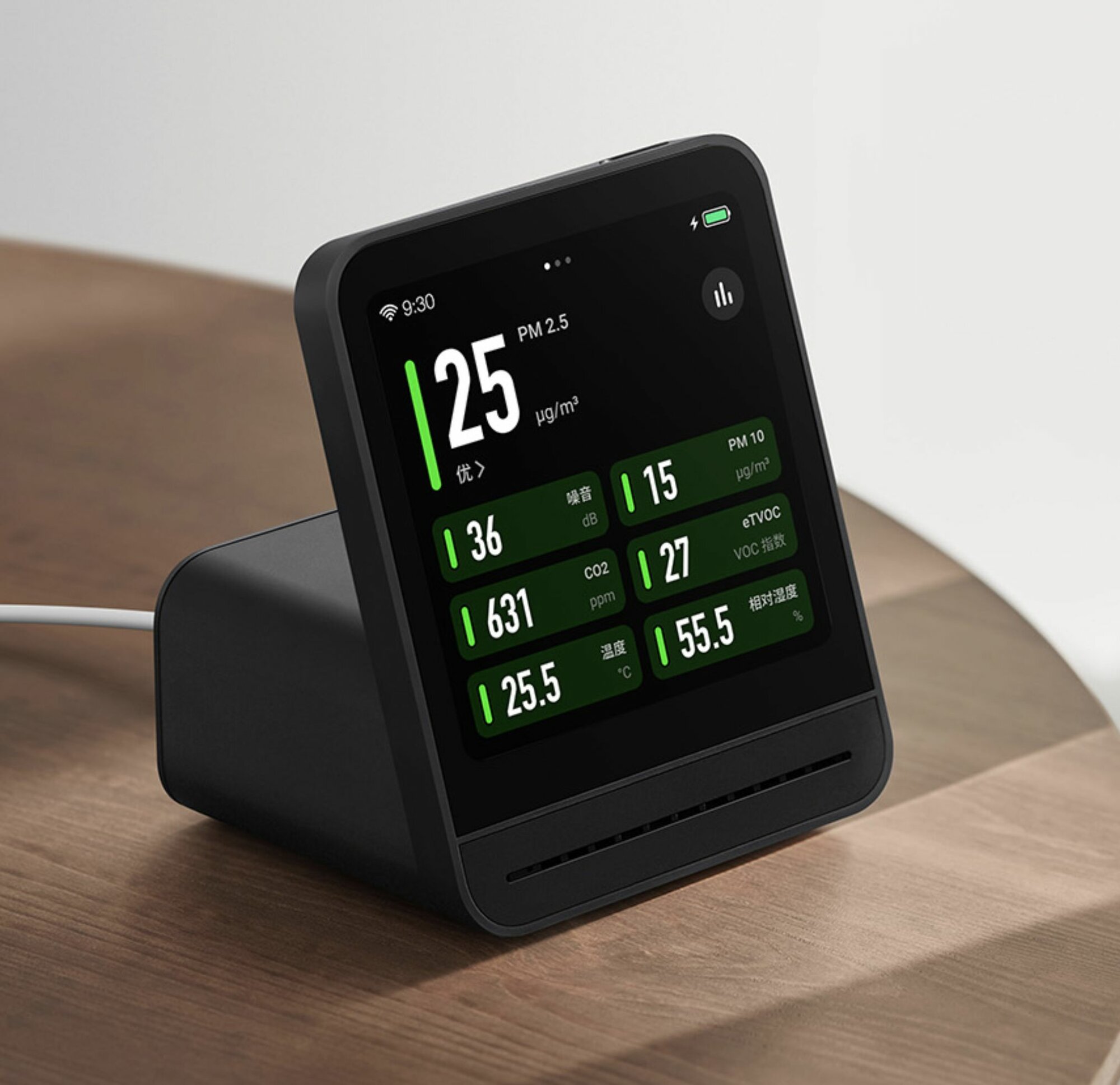 Изображение Анализатор качества воздуха Xiaomi Qingping Air Monitor 2 (MiHome APP), Белый-X