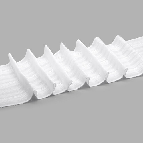 1038 Тесьма шторная 125 Параллельная складка 8 рядов петель 3 шнура 100мм50м белая 3263₽