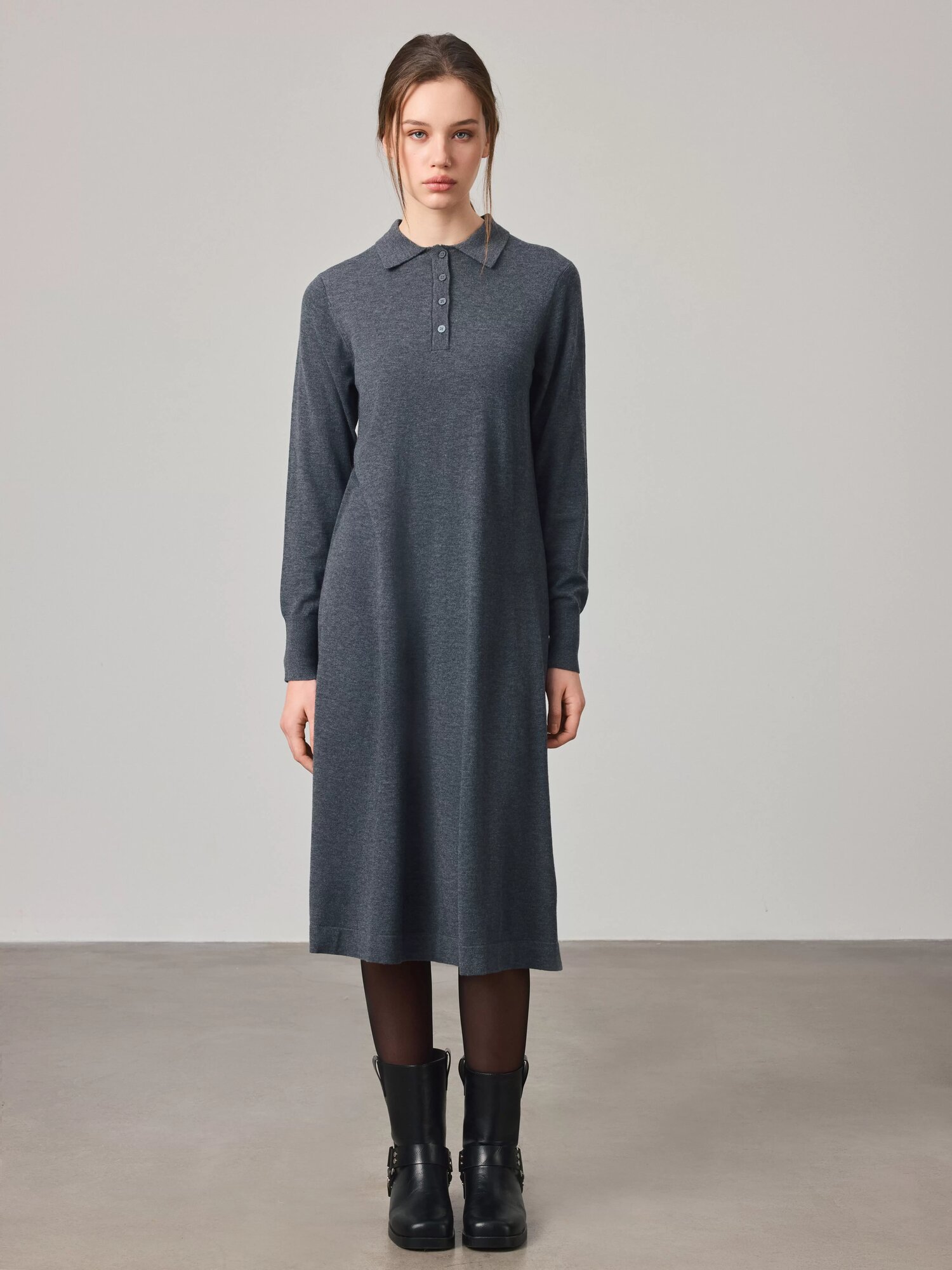 Платье JUST CLOTHES, размер 44, серый